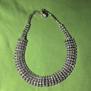 Vintage Sensational 1950’s Carolee 5 Rowed Brilliant Rhinestone Choker.